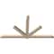 Ekena Millwork Kennewick Smooth Timber Gable Bracket, Douglas Fir, 108"W x 58"H x 3 1/2"D x 5 1/2"F, 13/12 Pitch GBW108X58X0406KEN00SDF - alternate 2